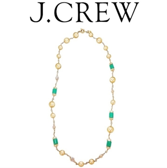 J. Crew | Jewelry | J Crew Vintage Gold Tone Faux Pearl Rhinestone Bead
